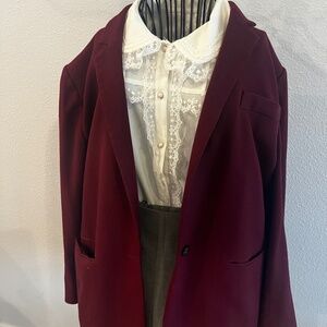 Ann Taylor Burgundy Blazer